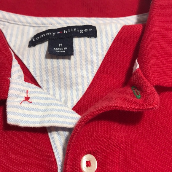 Tommy Hilfiger Red Size M Polo - Picture 7 of 8